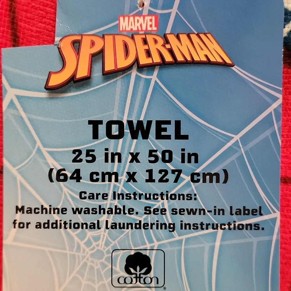 Marvel Spider-Man Towel in Blue and Red